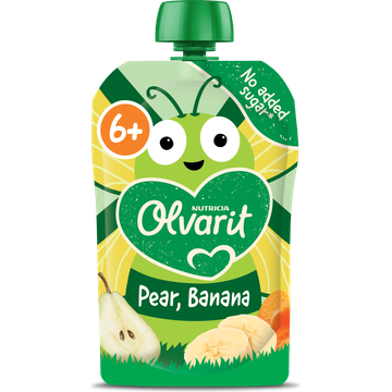 Olvarit Knijpfruit pear, banana 6m+