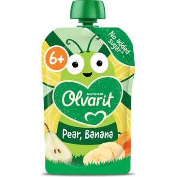 Olvarit Knijpfruit pear, banana 6m+