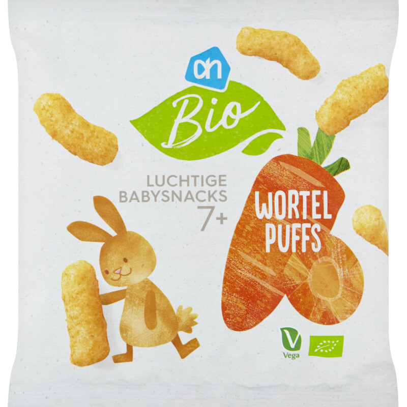 AH Biologisch Luchtige babysnacks wortel puffs 7m+