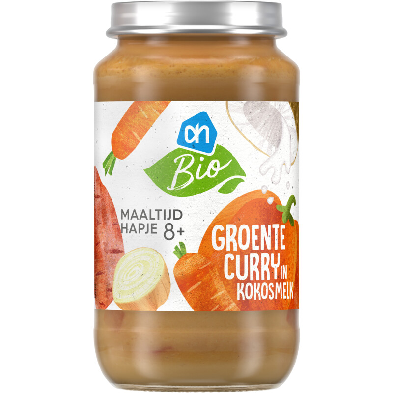 AH Biologisch Maaltijdhapje groentencurry kokosmelk 8+