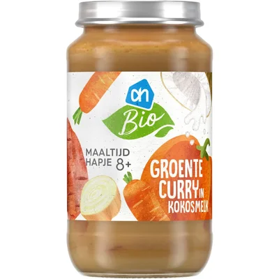 AH Biologisch Maaltijdhapje groentencurry kokosmelk 8+