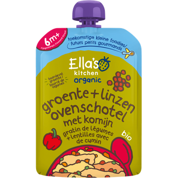 Ella's kitchen Groente ovenschotel met linzen 6m+ bio