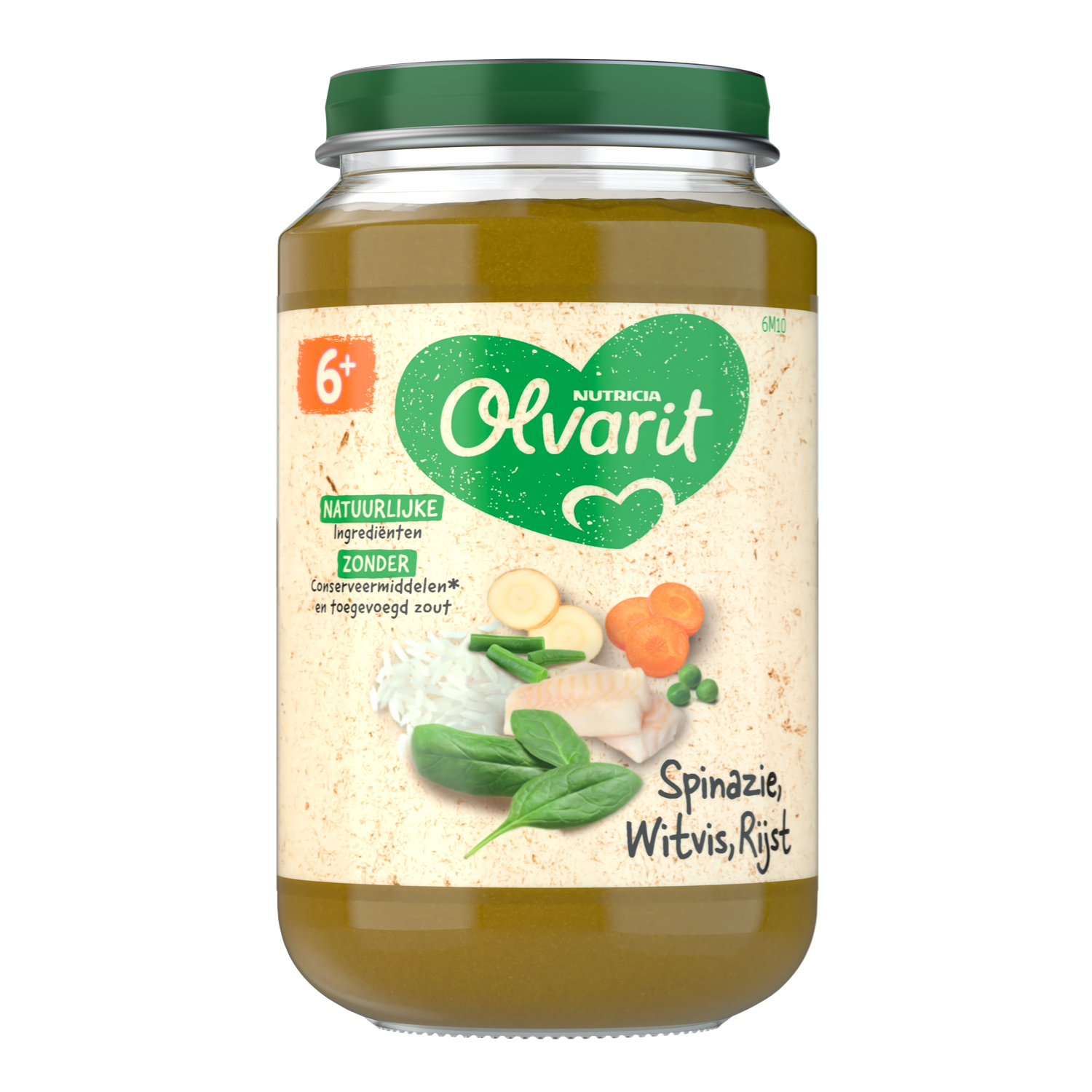 Olvarit Spinazie witvis rijst 6m+