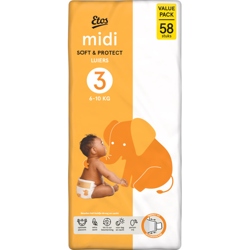 Etos Midi soft & protect luiers maat 3