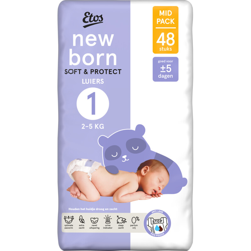 Etos New born soft & protect luiers maat 1