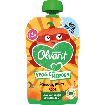 Olvarit Veggie heroes pumpkin, carrot 12m+