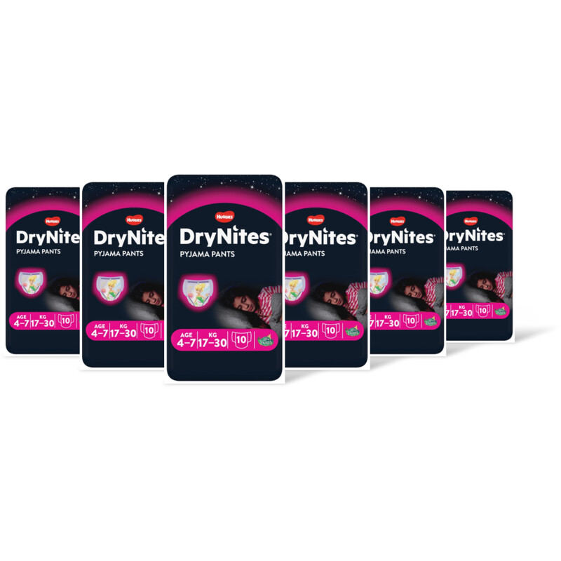 Huggies DryNites luierbroekje meisje 4-7 jr 6pck