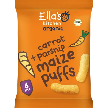 Ella's kitchen Maize puffs wortel + pastinaak 6m+ bio