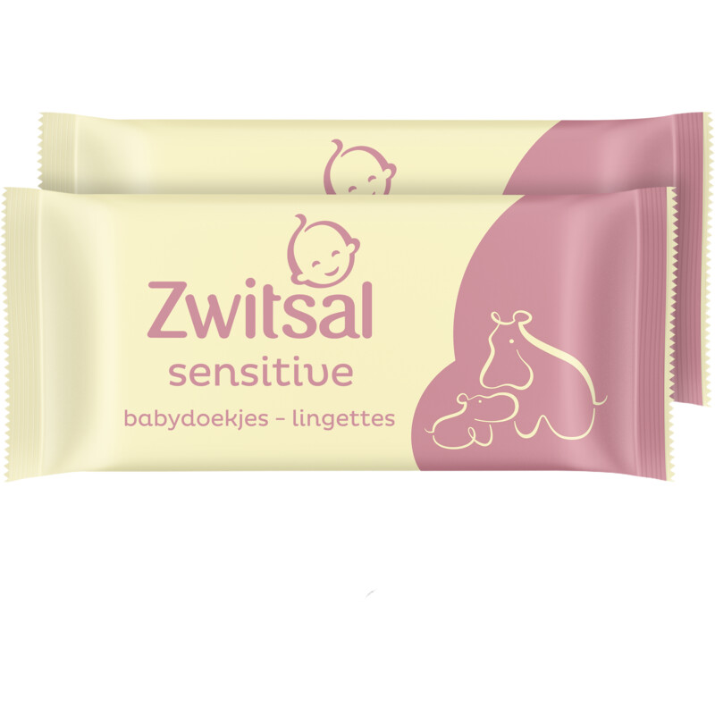 Zwitsal Sensitive billendoekjes 2-pack