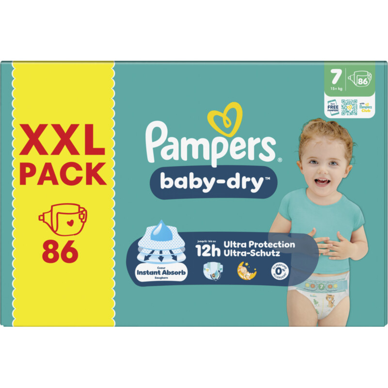 Pampers Baby-dry luiers maat 7 XXL pack