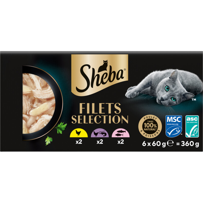 Sheba Filets selection kip.tonijn,zalm
