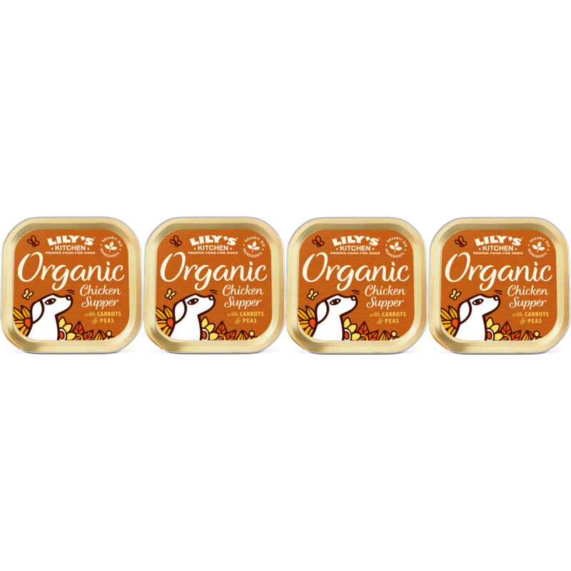 Lily's Kitchen Organic supper met kip 4-pack