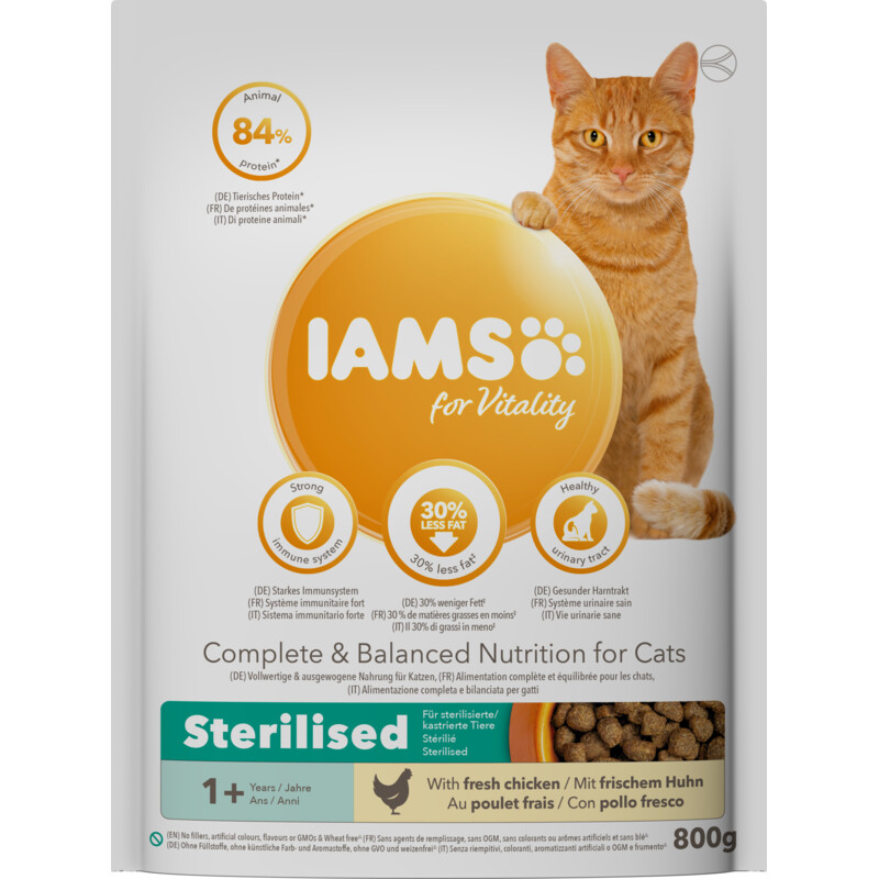 IAMS For vitality 1+ sterilised fresh chicken