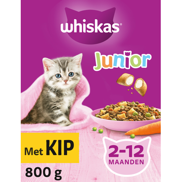 Whiskas Brokken junior met kip 2-12 maanden