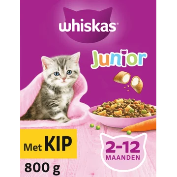 Whiskas Brokken junior met kip 2-12 maanden
