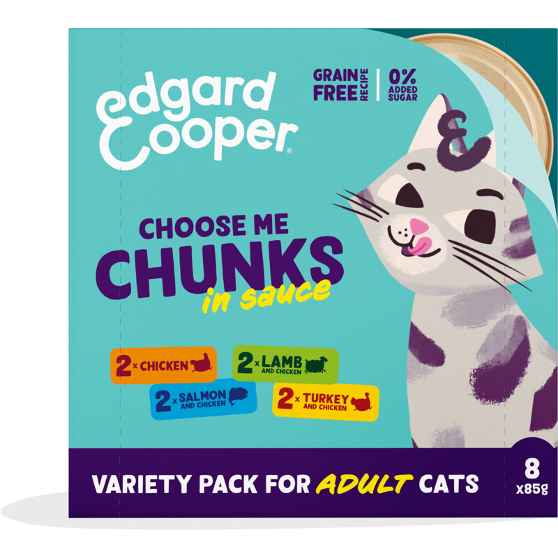 Edgard & Cooper Kies mij stukjes kip, zalm, lam, kalkoen