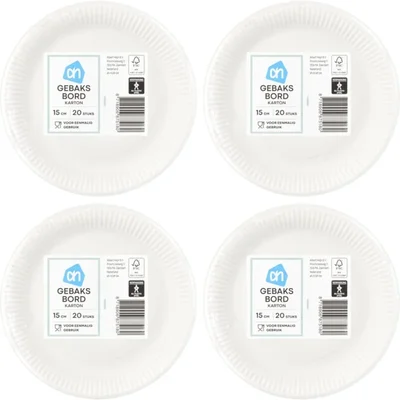 AH Gebaksbord 15 cm 4-pack