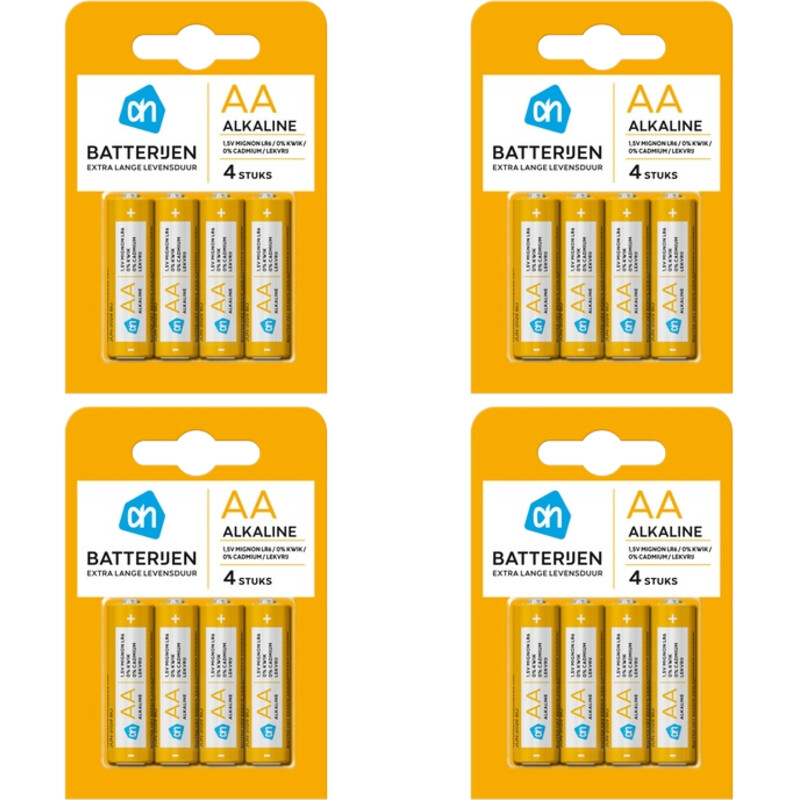 AH Alkaline AA batterijen 4-pack
