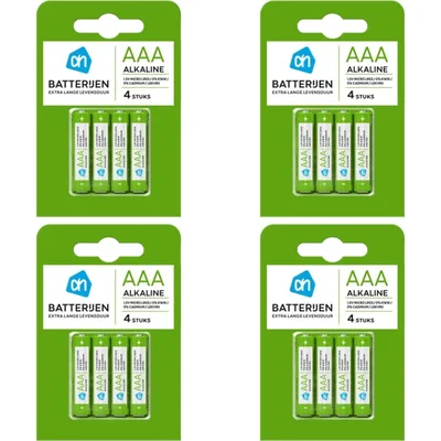 AH AAA alkaline batterijen 4-pack