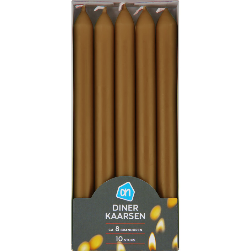 AH Dinerkaarsen caramel 8 branduren
