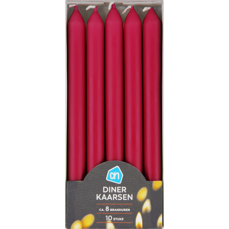 AH Dinerkaarsen rood 8 uur