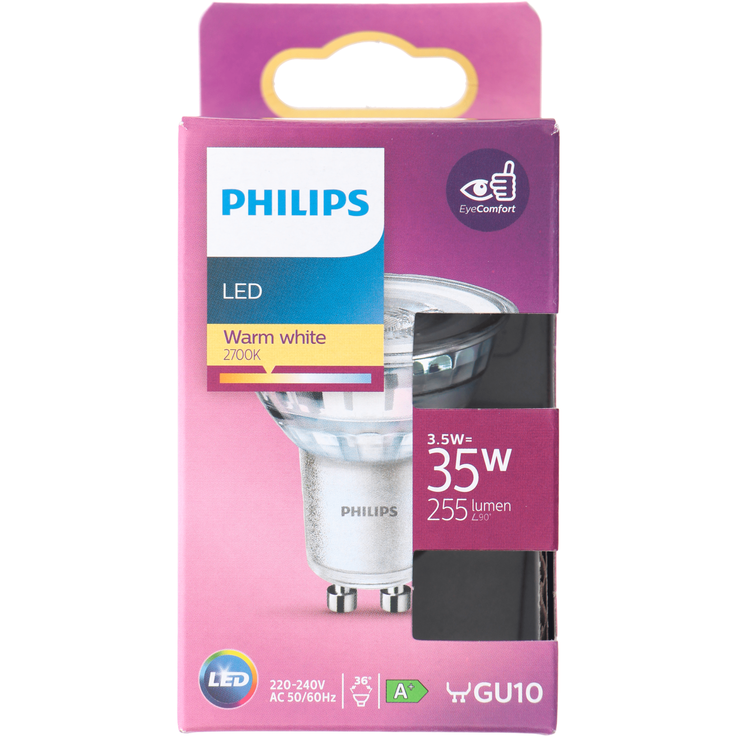 Philips Led spot GU10 50W dimbaar