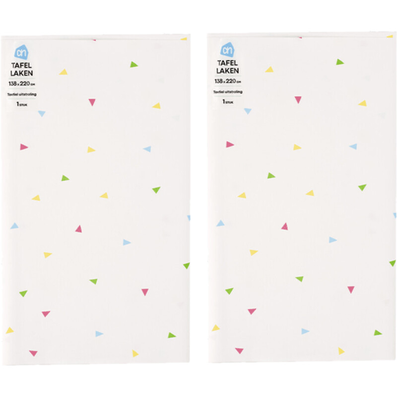 AH Tafellaken driehoekjes 138x220cm 2-pack