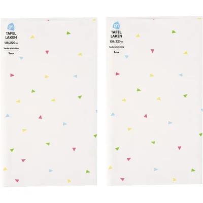 AH Tafellaken driehoekjes 138x220cm 2-pack
