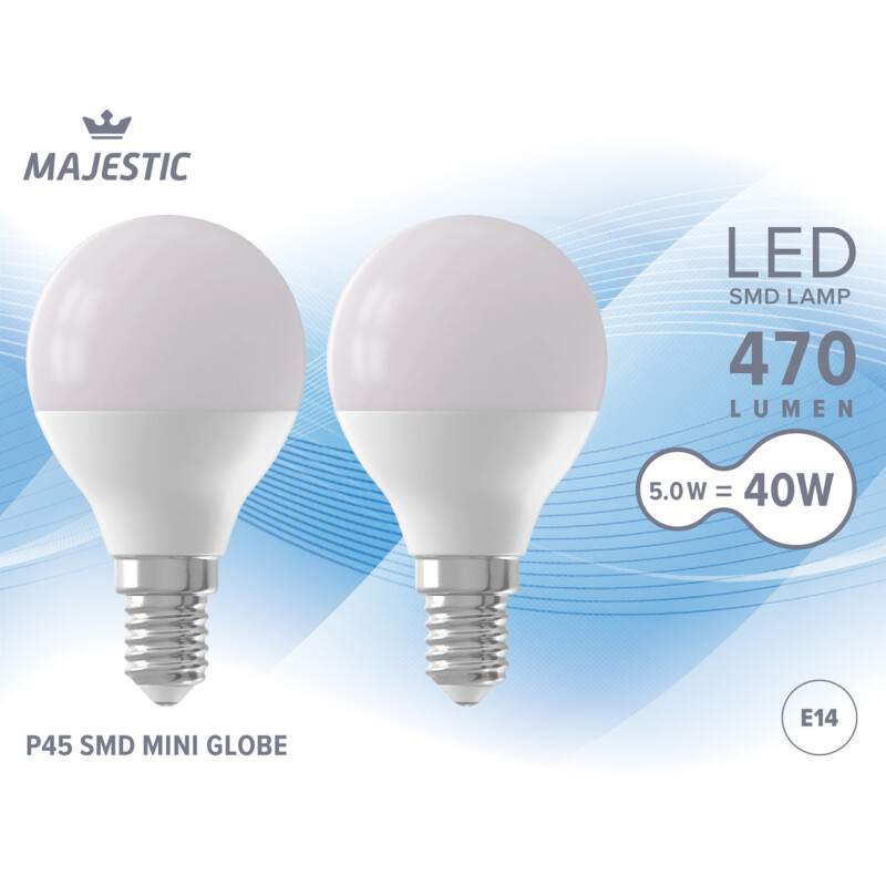 Majestic Led kogel mat E14 40W