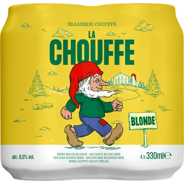 La Chouffe - Blond Belgisch Bier - Blik - 4 x 330ML