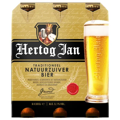 Hertog Jan Pilsener Bier Fles 6 x 30 cl