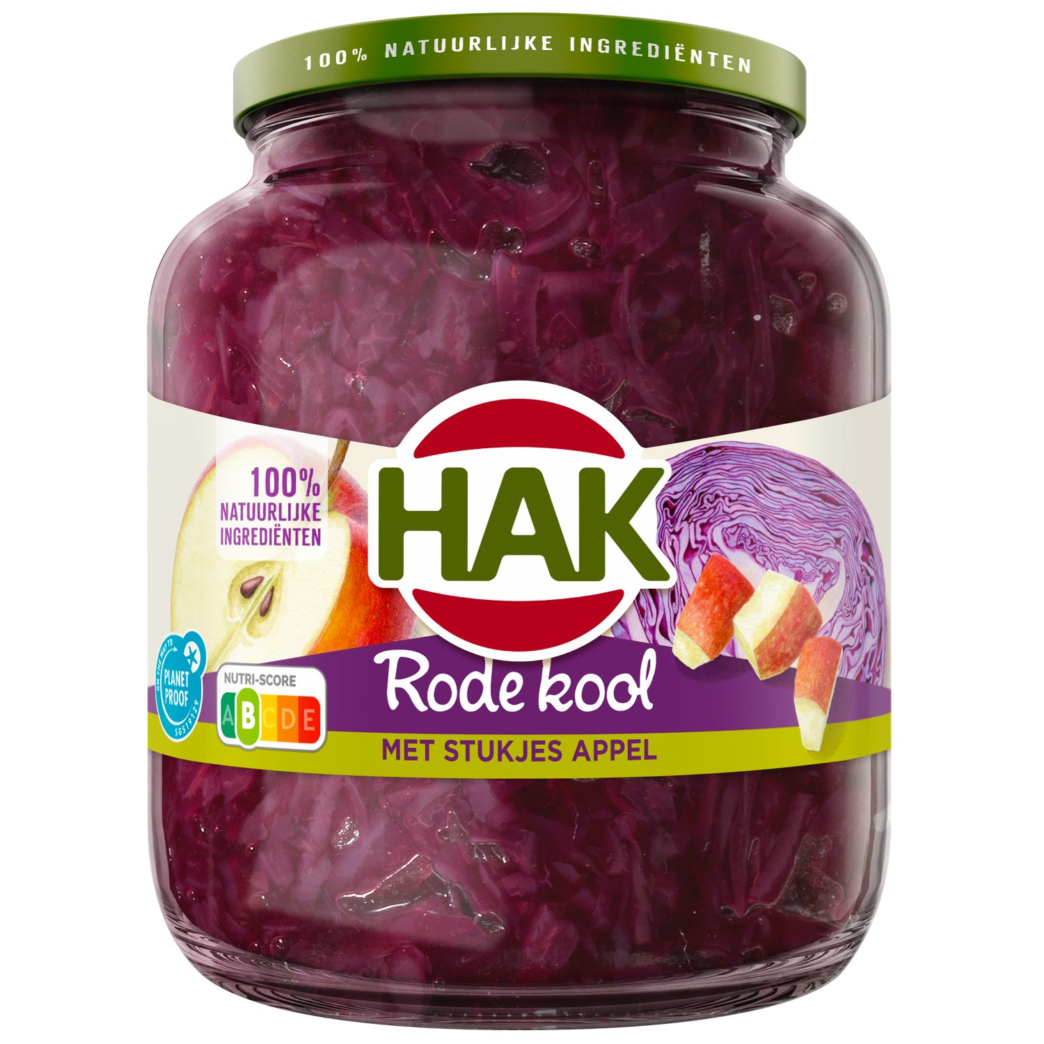 Hak Rode Kool met Stukjes Appel 700 g
