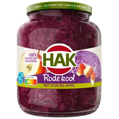 Hak Rode Kool met Stukjes Appel 700 g