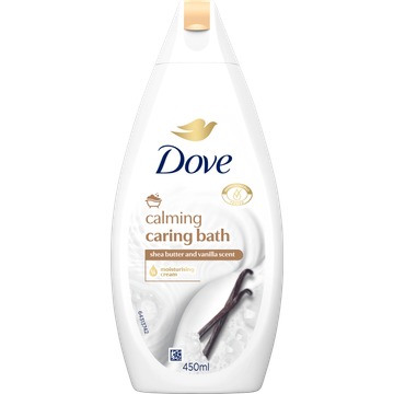 Dove Calming Caring Bath Badcrème Sheaboter & Vanille 450 ml