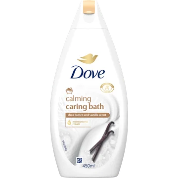 Dove Calming Caring Bath Badcrème Sheaboter & Vanille 450 ml