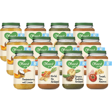 Olvarit 6+ Maanden Variatiemenu Fruit 12 x 200g