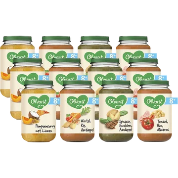 Olvarit 6+ Maanden Variatiemenu Fruit 12 x 200g