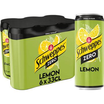 Schweppes Zero Lemon met Smaak van Citroen & Limoen 6 x 330ML