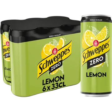 Schweppes Zero Lemon met Smaak van Citroen & Limoen 6 x 330ML