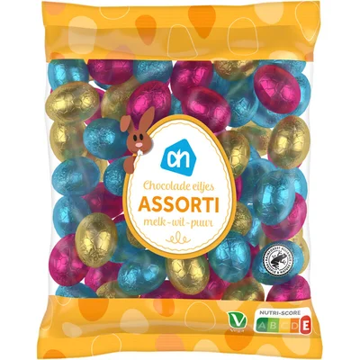 AH Chocolade eitjes assorti melk-wit-puur