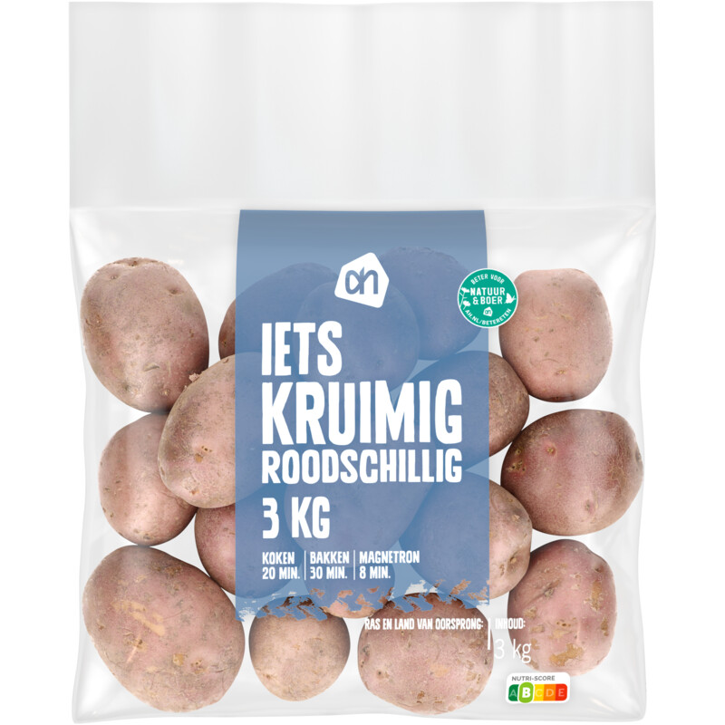 AH Iets kruimige roodschillige aardappelen