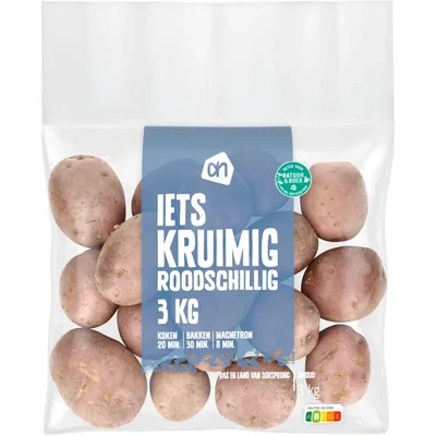 AH Iets kruimige roodschillige aardappelen