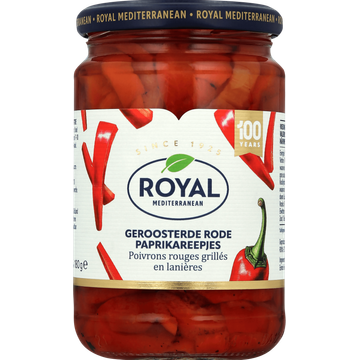 Royal Geroosterde rode paprikareepjes