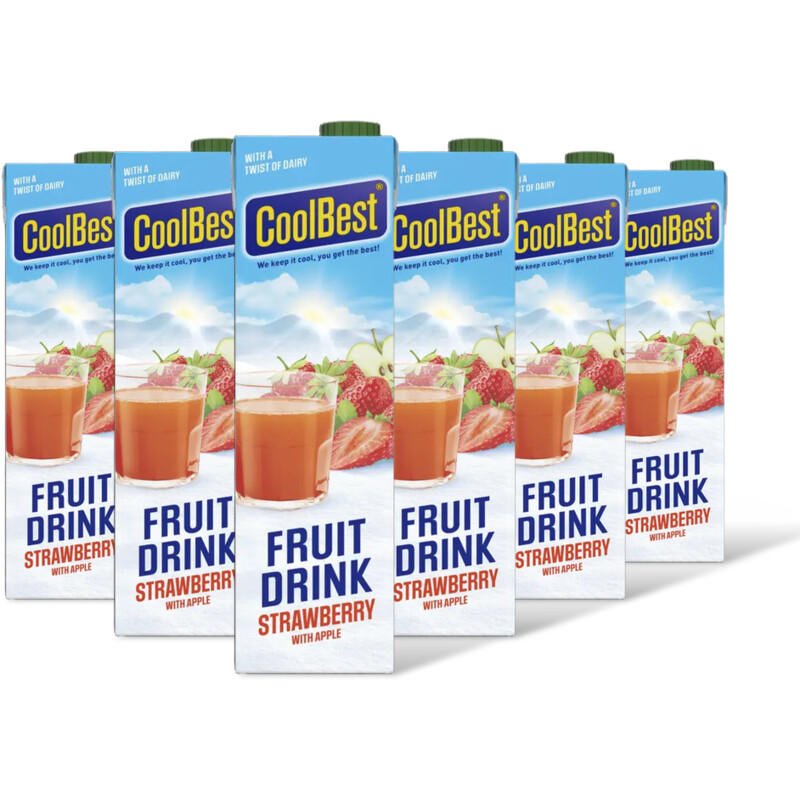 CoolBest Fruit drink strawberry 6-pack