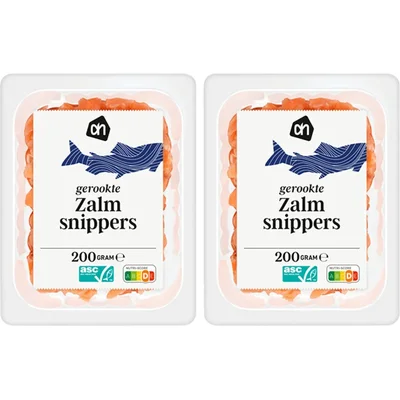 AH Gerookte zalmsnippers 2-pack