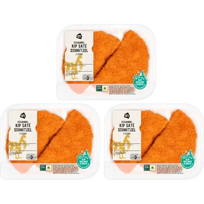 AH Scharrel kipsateschnitzel 2 stuks 3-pack