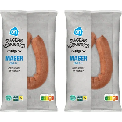 AH Slagersrookworst mager 2-pack