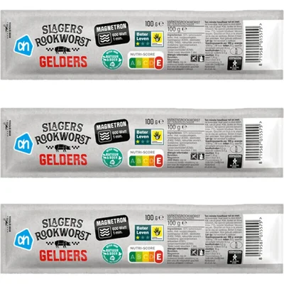 AH Slagersrookworst Gelders 3-pack