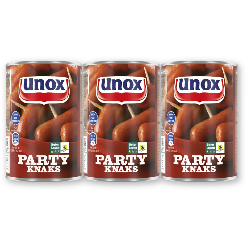 Unox Party knaks 3-pack