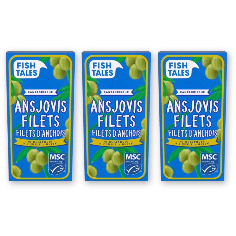 Fish Tales Ansjovisfilets in olijfolie 3-pack